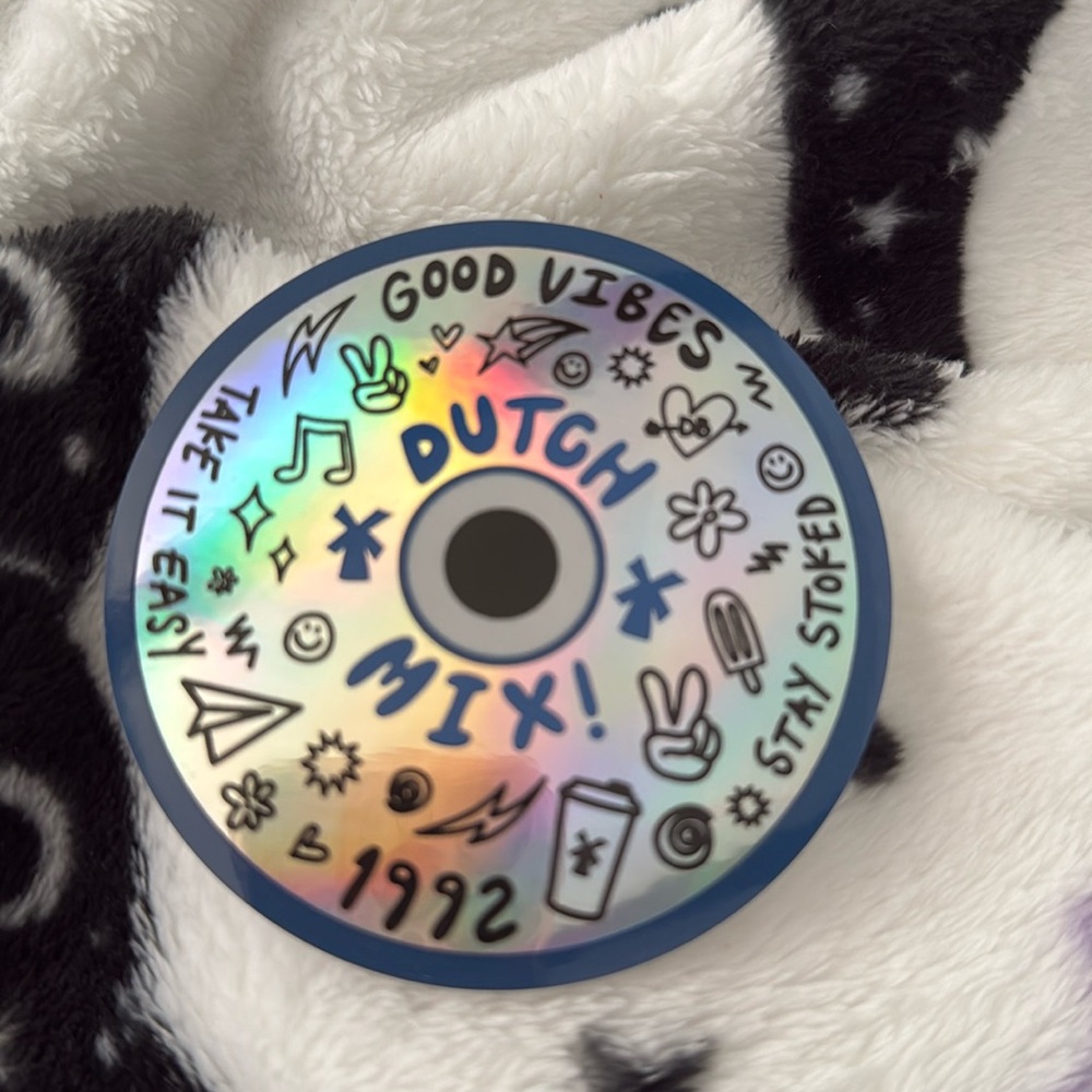 Dutch bros CD sticker 1992 good vibes